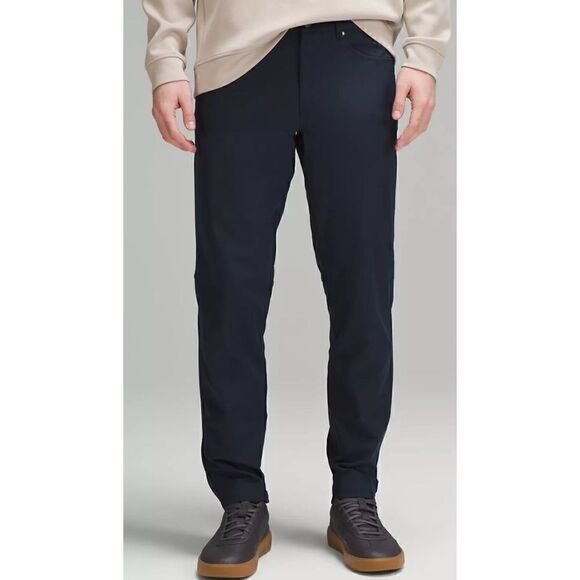 Lululemon ABC Slim Fit 5 Pocket Pant Warpstreme True Navy Size 34 - Picture 1 of 10